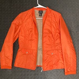 Orange light jacket with silver accents size S-petite